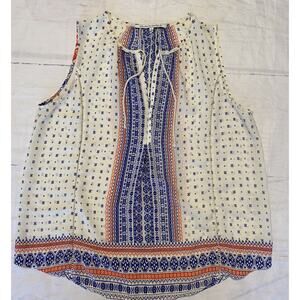 Collective‎ Concepts Multi Color Sleeveless Blouse Top Shirt Large (c)